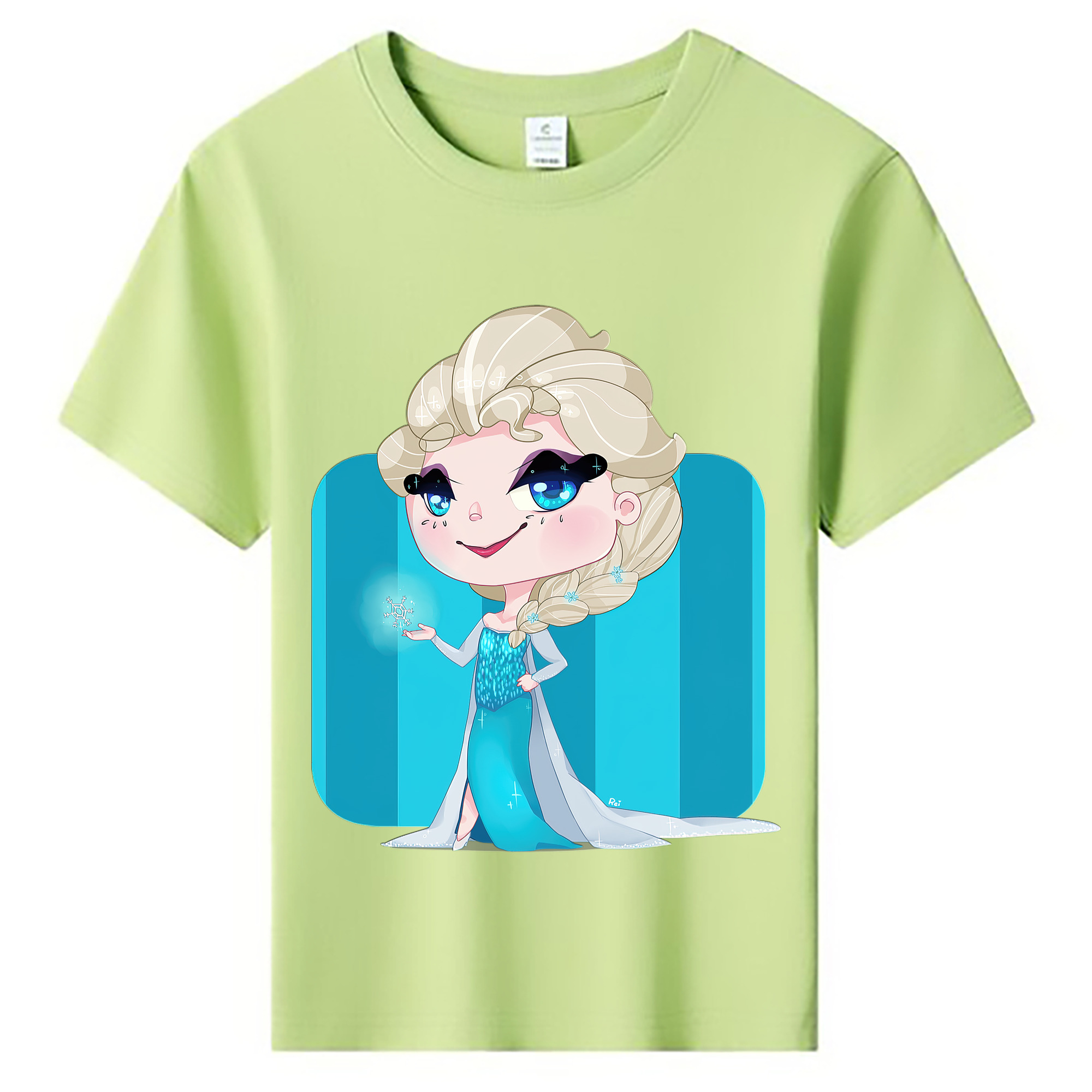 （画像用） アナと雪の女王 アンナ エルサ Frozen Anna Elsa 綿100％キッズTシャツ（フロントプリント）